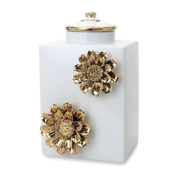 Golden Nordic Flower Jar